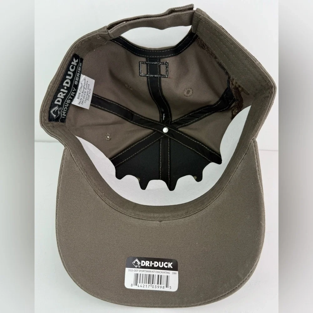 DRI Duck 3D Excavating Hat Dark Brown Modern Fit Embroidered 3325‎ OSFM NWT
